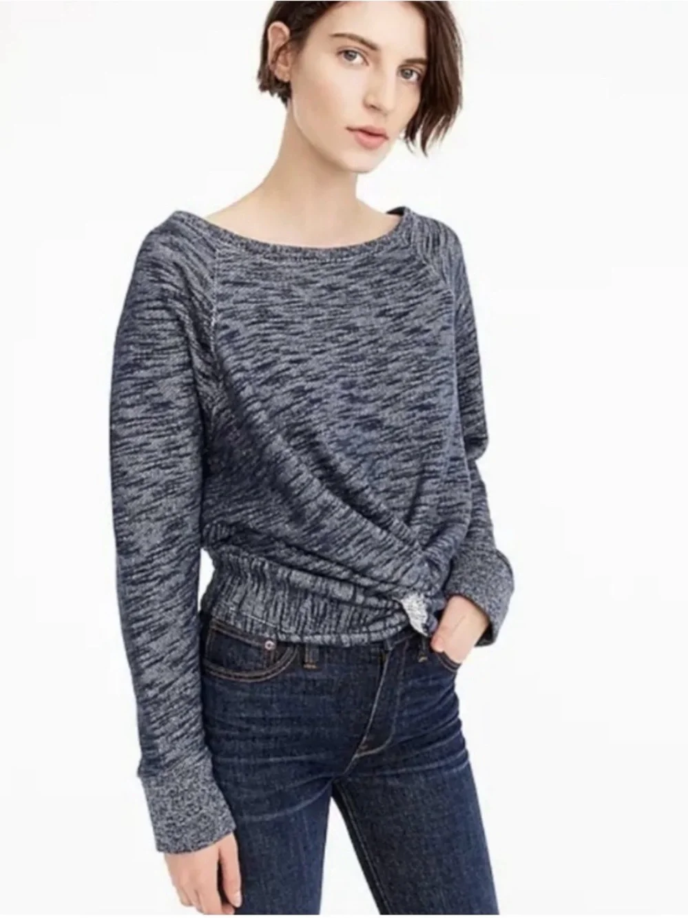 J. Crew Twisted Front Sweatshirt Top Size Small/Medium